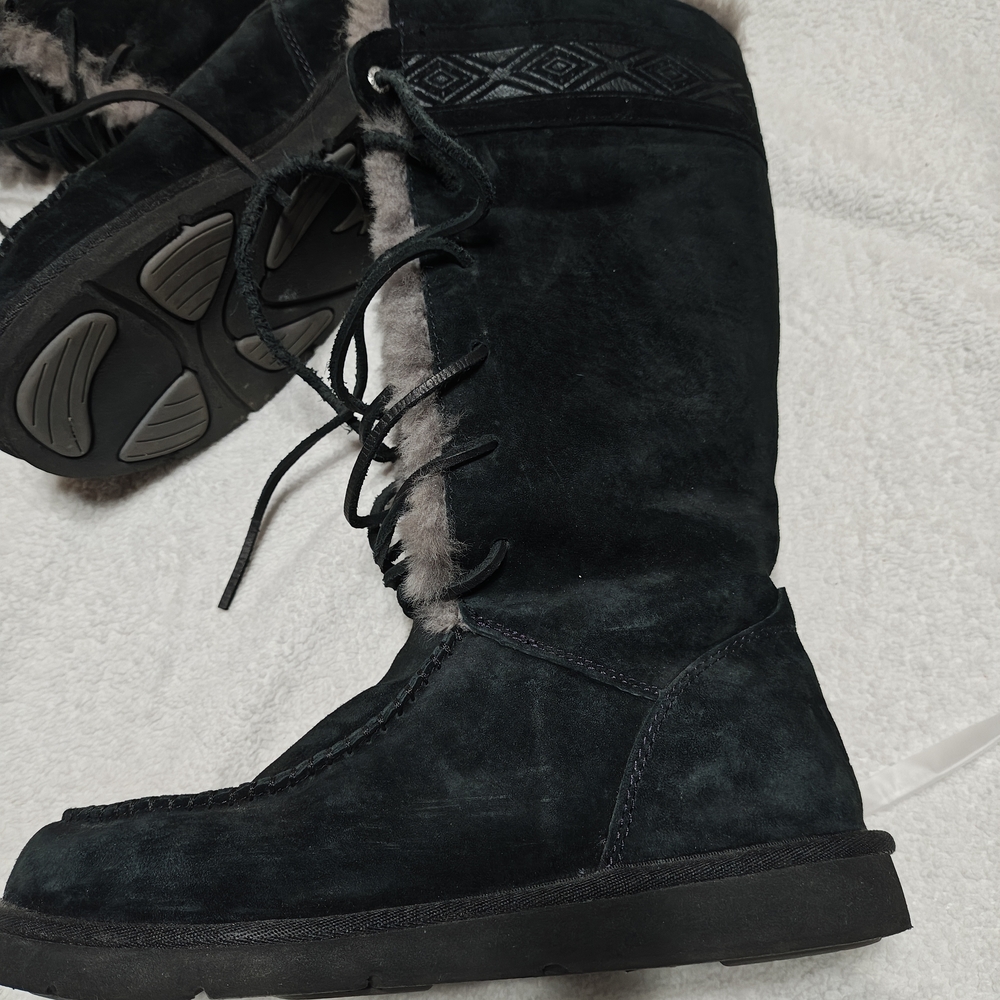 UGG Black and Gray Women's Boots - Picture 2 of 5